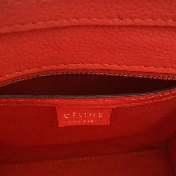 Celine Nano Luggage Bag Crossbody Coral-Orange - Picture 6 of 9